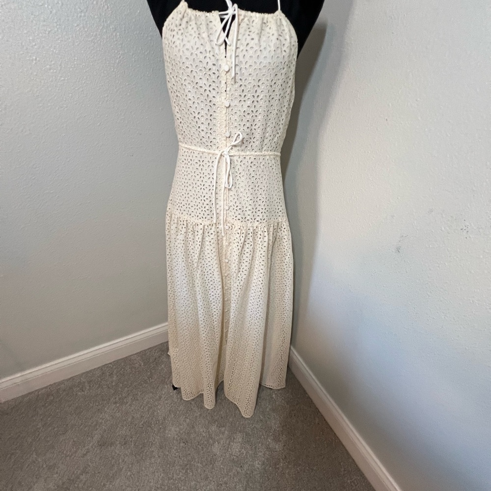 J. Crew Cream Halter Maxi Sundress